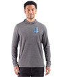 Detroit Lions Historic Cutter & Buck Adapt Recycled Soft Knit Stripe Mens Hooded Pullover Black Heather Front