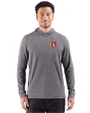 Denver Broncos Historic Cutter & Buck Adapt Recycled Soft Knit Stripe Mens Hooded Pullover Black Heather Front