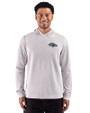Baltimore Ravens Monochromatic Cutter & Buck Adapt Recycled Soft Knit Stripe Mens Hooded Pullover Polished Heather/White Front