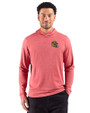San Francisco 49ers NFL Helmet Cutter & Buck Adapt Recycled Soft Knit Stripe Mens Hooded Pullover Cardinal Red Heather Front