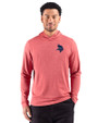 Minnesota Vikings Americana Cutter & Buck Adapt Recycled Soft Knit Stripe Mens Hooded Pullover Cardinal Red Heather Front