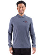 Denver Broncos Americana Cutter & Buck Adapt Recycled Soft Knit Stripe Mens Hooded Pullover Navy Blue Heather Front