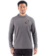 Arizona Cardinals Rivalries Cutter & Buck Adapt Recycled Soft Knit Stripe Mens Big & Tall Hooded Pullover Black Heather Front