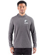 Cleveland Browns Mono Cutter & Buck Adapt Recycled Soft Knit Stripe Mens Big & Tall Hooded Pullover Black Heather Front