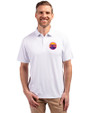 Colorado Rockies City Connect- Cutter & Buck Forge Recycled Four-Way Stretch Mens Big & Tall Polo White Front