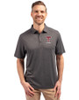 Texas Tech Red Raiders Alumni Cutter & Buck Forge Recycled Four-Way Stretch Mens Big & Tall Polo Dark Black Heather Front