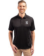 Northwestern Wildcats- Cutter & Buck Forge Recycled Four-Way Stretch Mens Big & Tall Polo Black Front
