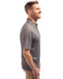 Northwestern Wildcats- Cutter & Buck Forge Recycled Four-Way Stretch Mens Big & Tall Polo Elemental Grey Side