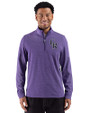 Colorado Rockies Cutter & Buck Adapt Recycled Soft Knit Stripe Mens Quarter Zip Pullover College Purple Heather Front