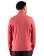 Minnesota Twins Cutter & Buck Adapt Recycled Soft Knit Stripe Mens Quarter Zip Pullover Cardinal Red Heather Back