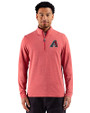 Arizona Diamondbacks Cutter & Buck Adapt Recycled Soft Knit Stripe Mens Quarter Zip Pullover Cardinal Red Heather Front
