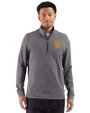 San Diego Padres Cutter & Buck Adapt Recycled Soft Knit Stripe Mens Quarter Zip Pullover Black Heather Front