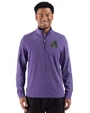Arizona Diamondbacks Cooperstown Cutter & Buck Adapt Recycled Soft Knit Stripe Mens Quarter Zip Pullover College Purple Heather Front