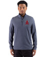Los Angeles Angels City Connect Cutter & Buck Adapt Recycled Soft Knit Stripe Mens Quarter Zip Pullover Navy Blue Heather Front