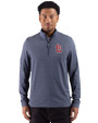 St. Louis Cardinals Cutter & Buck Adapt Recycled Soft Knit Stripe Mens Quarter Zip Pullover Navy Blue Heather Front