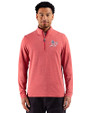 Athletics Stars And Stripes Cutter & Buck Adapt Recycled Soft Knit Stripe Mens Quarter Zip Pullover Cardinal Red Heather Front