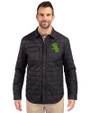 Chicago White Sox Cutter & Buck Rainier PrimaLoft® Mens Big and Tall Eco Insulated Quilted Shirt Jacket Black Front