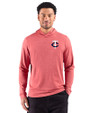 Minnesota Twins Cutter & Buck Adapt Recycled Soft Knit Stripe Mens Hooded Pullover Cardinal Red Heather Front