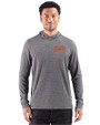 Pittsburgh Pirates Cooperstown Cutter & Buck Adapt Recycled Soft Knit Stripe Mens Hooded Pullover Black Heather Front