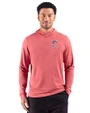 Cleveland Guardians Stars & Stripes Cutter & Buck Adapt Recycled Soft Knit Stripe Mens Hooded Pullover Cardinal Red Heather Front