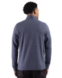Nashville SC Cutter & Buck Adapt Recycled Soft Knit Stripe Mens Quarter Zip Pullover Navy Blue Heather Back