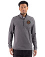 Atlanta United FC - Cutter & Buck Adapt Recycled Soft Knit Stripe Mens Quarter Zip Pullover Black Heather Front