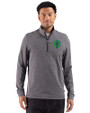Seattle Sounders FC Cutter & Buck Adapt Recycled Soft Knit Stripe Mens Big & Tall Quarter Zip Pullover Black Heather Front