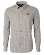 Cincinnati Reds Cutter & Buck Versatech Multi Check Stretch Mens Big and Tall Long Sleeve Dress Shirt Black Mannequin