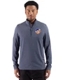 FC Cincinnati Cutter & Buck Adapt Recycled Soft Knit Stripe Mens Big & Tall Quarter Zip Pullover Navy Blue Heather Front