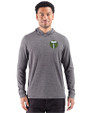 Portland Timbers Cutter & Buck Adapt Recycled Soft Knit Stripe Mens Hooded Pullover Black Heather Front
