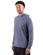 New England Revolution Cutter & Buck Adapt Recycled Soft Knit Stripe Mens Big & Tall Hooded Pullover Navy Blue Heather Side