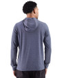 New York City FC Cutter & Buck Adapt Recycled Soft Knit Stripe Mens Big & Tall Hooded Pullover Navy Blue Heather Back