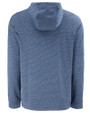 New York City FC Cutter & Buck Adapt Recycled Soft Knit Stripe Mens Big & Tall Hooded Pullover Navy Blue Heather Mannequin Back