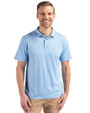 Cutter & Buck Coastline Recycled Double Peached Mens Big & Tall Polo Atlas Light Blue Front