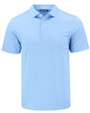 Cutter & Buck Coastline Recycled Double Peached Mens Big & Tall Polo Atlas Light Blue Mannequin