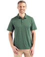 Cutter & Buck Coastline Recycled Double Peached Mens Big & Tall Polo Hunter Green Front
