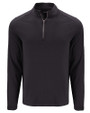 Cutter & Buck Coastline Recycled Double Peached Mens Big & Tall Quarter Zip Pullover Black Mannequin