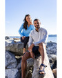 Cutter & Buck Coastline Recycled Double Peached Mens Big & Tall Quarter Zip Pullover CONCRETE Lifestyle 5