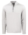 Cutter & Buck Coastline Recycled Double Peached Mens Big & Tall Quarter Zip Pullover CONCRETE Mannequin