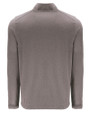Cutter & Buck Coastline Recycled Double Peached Mens Big & Tall Quarter Zip Pullover Elemental Grey Mannequin Back