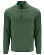 Cutter & Buck Coastline Recycled Double Peached Mens Big & Tall Quarter Zip Pullover Hunter Green Mannequin