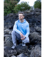 Cutter & Buck Coastline Recycled Double Peached Mens Big & Tall Hooded Pullover Atlas Light Blue Lifestyle 1