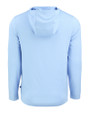 Cutter & Buck Coastline Recycled Double Peached Mens Big & Tall Hooded Pullover Atlas Light Blue Mannequin Back