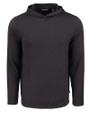 Cutter & Buck Coastline Recycled Double Peached Mens Big & Tall Hooded Pullover Black Mannequin