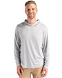 Cutter & Buck Coastline Recycled Double Peached Mens Big & Tall Hooded Pullover CONCRETE Front