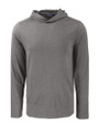 Cutter & Buck Coastline Recycled Double Peached Mens Big & Tall Hooded Pullover Elemental Grey Mannequin