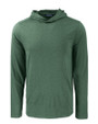 Cutter & Buck Coastline Recycled Double Peached Mens Big & Tall Hooded Pullover Hunter Green Mannequin