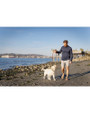 Cutter & Buck Coastline Recycled Double Peached Mens Big & Tall Hooded Pullover Navy Blue Lifestyle 3