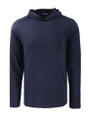 Cutter & Buck Coastline Recycled Double Peached Mens Big & Tall Hooded Pullover Navy Blue Mannequin
