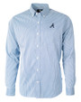 Atlanta Braves Cutter & Buck Versatech Pinstripe Stretch Mens Big and Tall Dress Shirt Indigo Mannequin